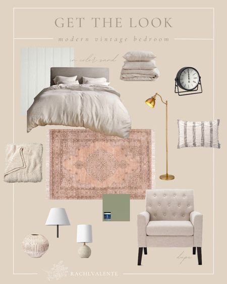 get the look | the modern vintage bedroom I created for my mother-in-law! the original chair we used is no longer available but I linked a super close dupe. go for Milkweed Pod by Behr to get that perfect subtle sage green beadboard. #bedroomdecor #vintagemodern

#LTKfamily #LTKstyletip #LTKhome