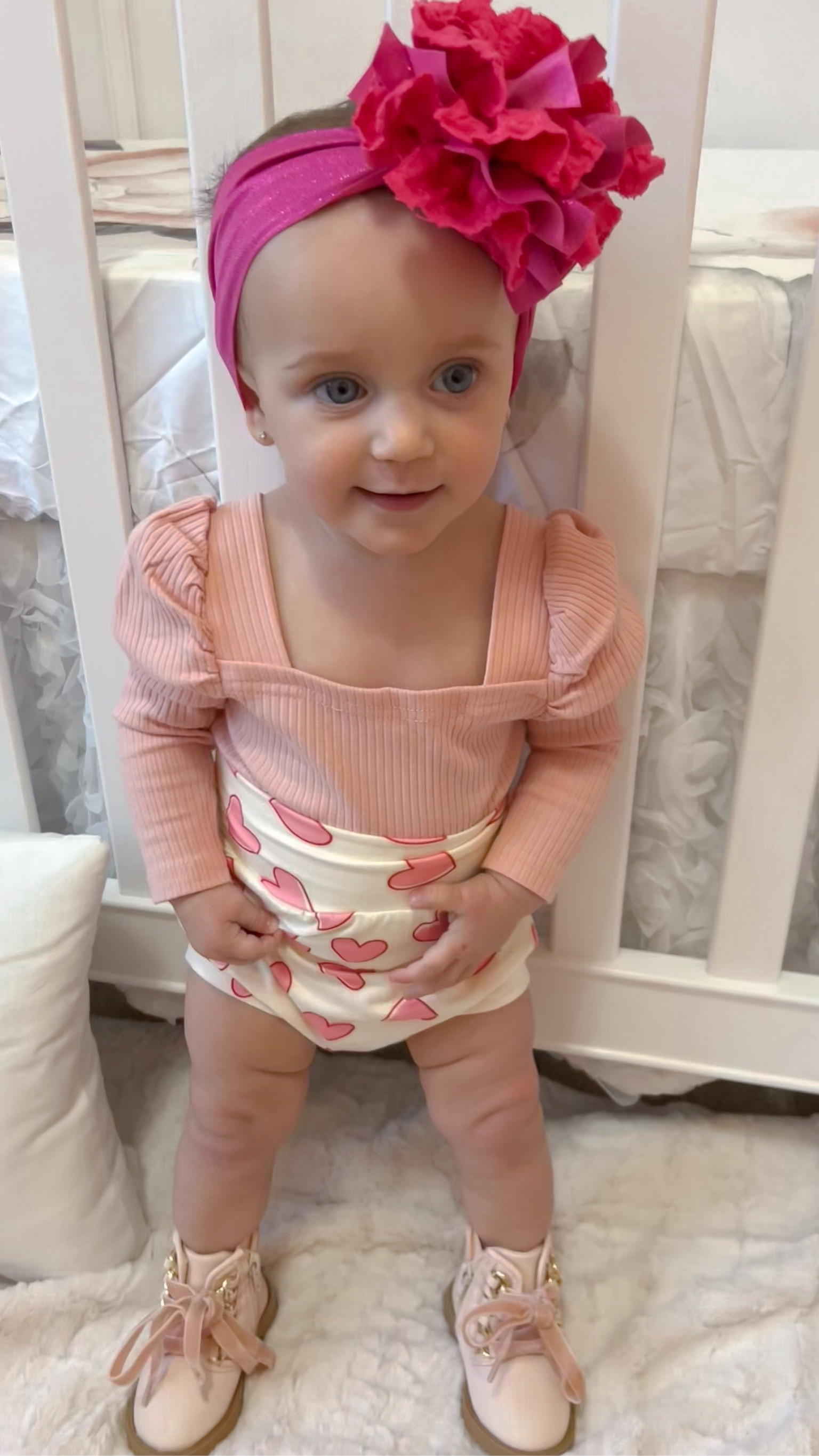 Baby girl Valentine’s Day outfit ; baby girl heart outfit ; baby pink outfit ; Amazon finds 

Baby girl headband www.ellebellesbowtique.com (code GIRLYPOP)

#LTKunder50 #LTKkids #LTKbaby