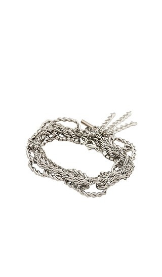 Chain Variety Bracelet Set in Silver | Revolve Clothing (Global)