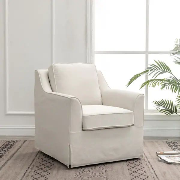 WOVENBYRD Barrel Swivel Chair - Overstock - 33921937 | Bed Bath & Beyond