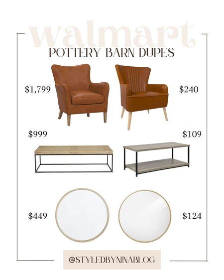 Walmart home - walmart pottery barn dupes - save or splurge home decor - pottery barn furniture dupe - walmart furniture - walmart coffee table - faux leather accent chairs - gold mirrors - circle mirror - walmart living room inspiration - wood coffee table - splurge vs save home - walmart deals 


Follow my shop @styledbyninablog on the @shop.LTK app to shop this post and get my exclusive app-only content!

#liketkit #LTKsalealert #LTKhome #LTKstyletip
@shop.ltk
https://liketk.it/3Ehu1 

#LTKover40 #LTKhome #LTKsalealert