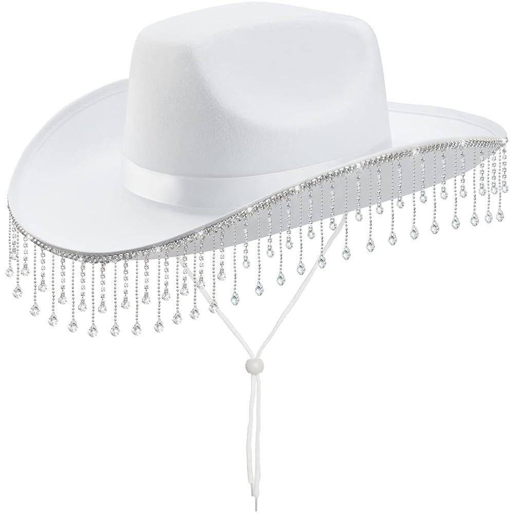 Bridal Cowgirl Hat for Bachelorette Party,Rhinestone Cowboy Hat for Women Bride To Be Gift,Hallow... | Amazon (CA)