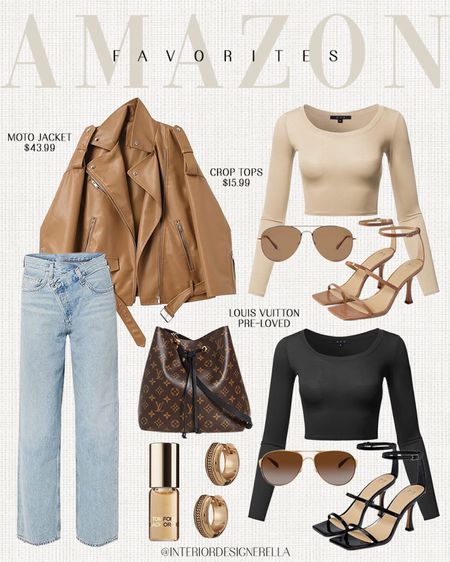 $43.99 moto jacket, $15.99 crop tops, pre-loved Louis Vuitton bag & more!! ✨Everything I post is on LTK so you can also screenshot this pic to shop or go to my LTK & click on the “Shop OOTD Collages” collections🤗 Hope you’re having an amazing day amazing people!! #amazonfashion #founditonamazon #ltkstyle 

#LTKshoecrush #LTKunder50 #LTKunder100