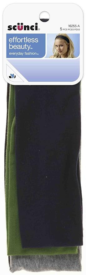 Scunci Effortless Beauty Wide Stretch Basic Headwraps | Amazon (US)
