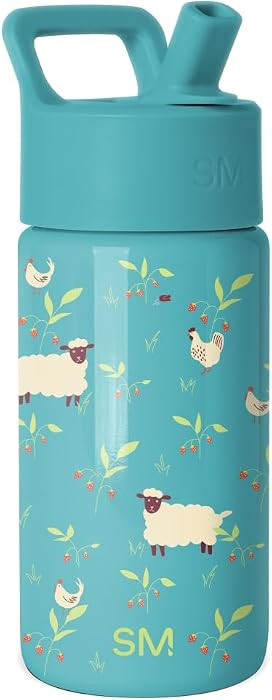 Simple Modern Kids Water Bottle with Straw Lid | 14oz Insulated Stainless Steel Kids Tumbler & Sp... | Amazon (US)