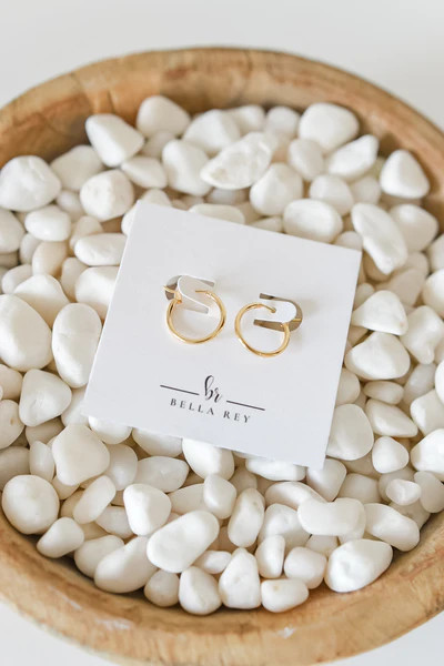 Kari 18k gold plated hoops -earrings- hypoallergenic | Bella Rey Designs