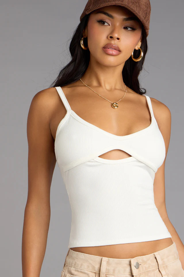 Sweet And Sleek Cutout Tank Top | Windsor Stores