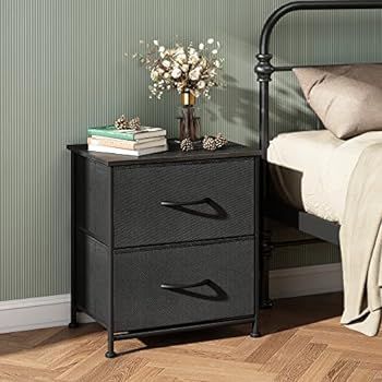 WLIVE Nightstand, 2 Drawer Dresser for Bedroom, Small Dresser with 2 Drawers, Bedside Furniture, ... | Amazon (US)