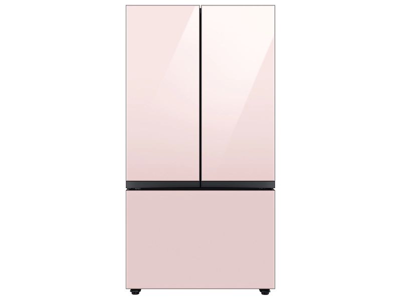 Bespoke 3-Door French Door Refrigerator (24 cu. ft.) with Beverage Center™ in Rose Pink Glass | Samsung