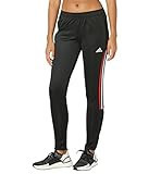 adidas Women's Tiro 21 Track Pants, Black/White/Vivid Red, Small | Amazon (US)