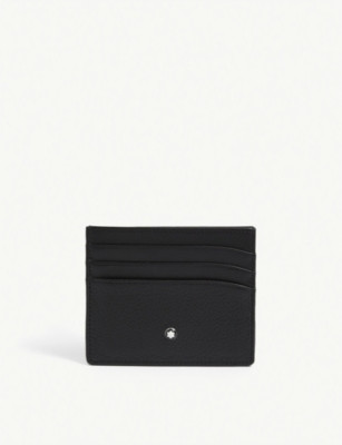 MONTBLANC Meisterstück grained leather card holder | Selfridges