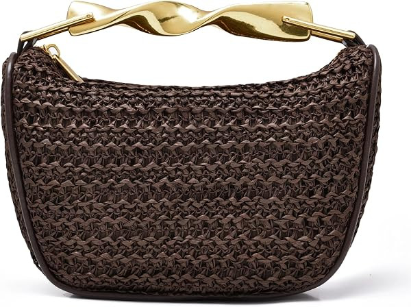 Mini Straw Clutch Purses for Women Evening Woven Crossbody Shoulder Handbag | Amazon (US)