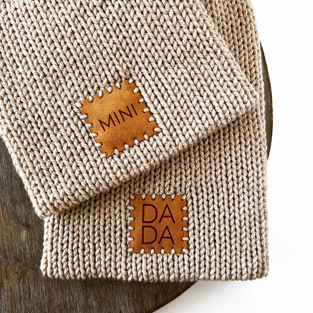 Dada + Mini Beanie set | Daddy and Me beanie set | Matching beanie set | Etsy (US)