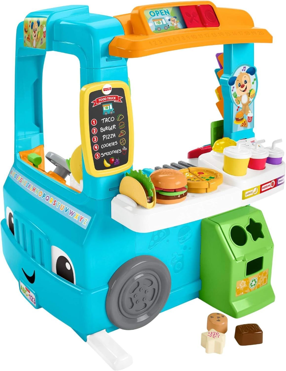 Fisher-Price Laugh & Learn Servin' Up Fun Food Truck, Interactive Play Center With Smart Stages L... | Amazon (US)