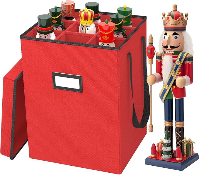 Christmas Nutcracker and Figurine Collectible Storage Box - Stores Up to 9-16" Tall Nutcrackers, ... | Amazon (US)