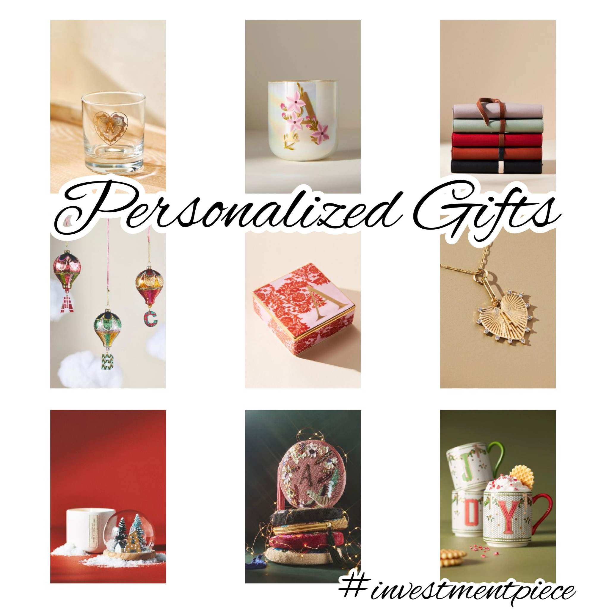 Drink-ware. Candles. Jewelry. Ornaments. Some of the best gifts are personalized. And some of the easiest gifts (from co-workers and on!) to give are personalized! So I’ve rounded up some of my fave personalized gifts from @anthropologie #investmentpiece 

#LTKGiftGuide #LTKfindsunder100 #LTKHoliday