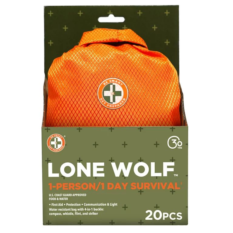 Be Smart Get Prepared 20-Piece First Aid Survival, Lone Wolf | Walmart (US)