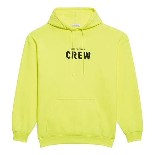 (WMNS) Balenciaga Crew Printing Hoodie Yellow 578135TIV757072 | KICKS CREW