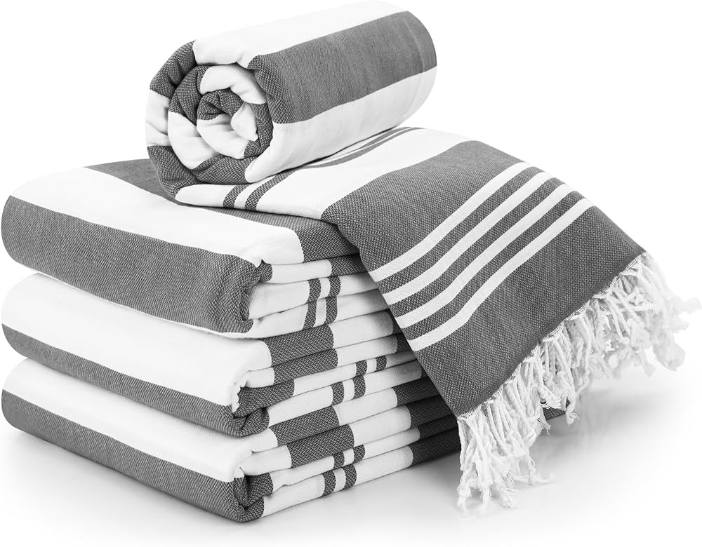 Utopia Towels 4 Pack Turkish Beach Towel, 40 by 72 Inches, 100% Cotton, Oversized Sand Free Light... | Amazon (US)