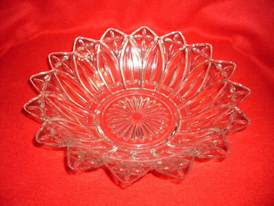 Vintage Indiana Federal Glass Petal Bowl Clear | eBay US
