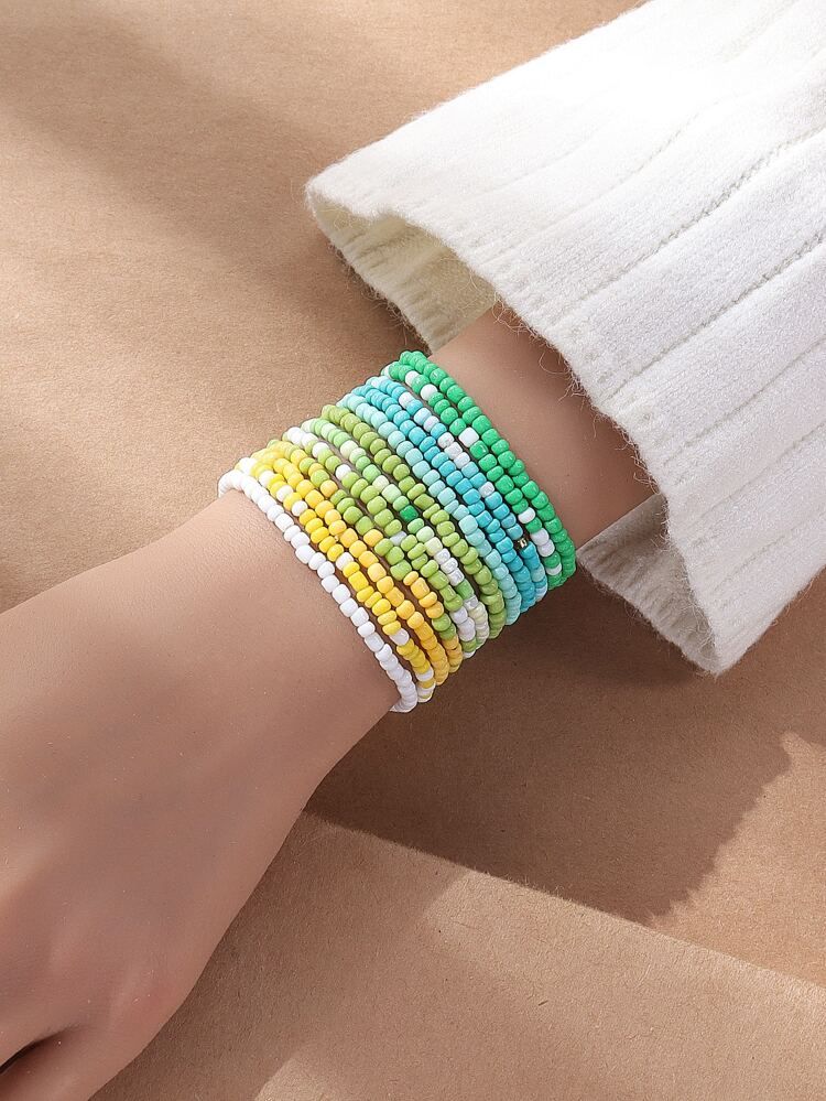 12st kleurrijke kralen armband | SHEIN
