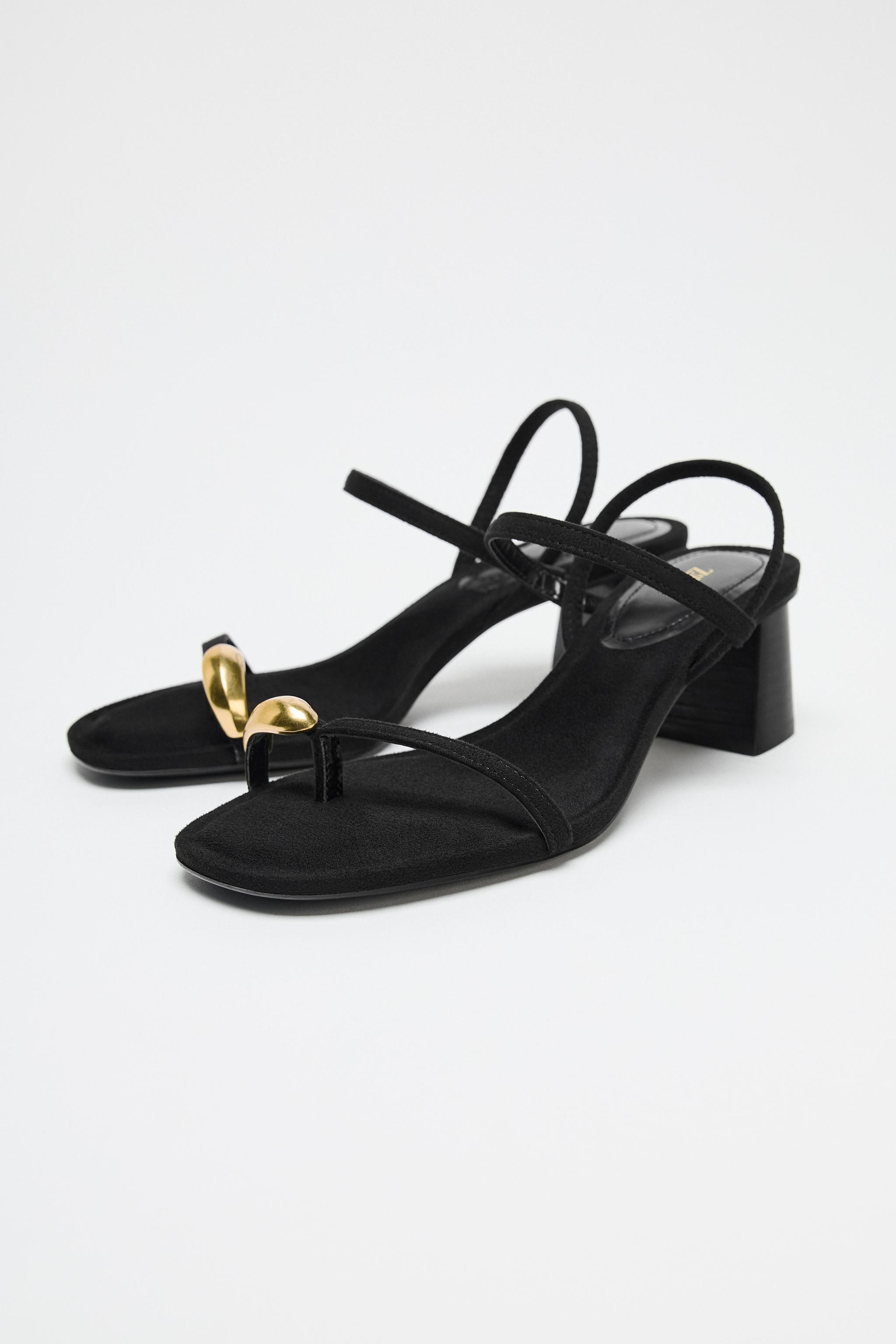 HEELED SANDALS WITH METAL DETAIL | Zara UK