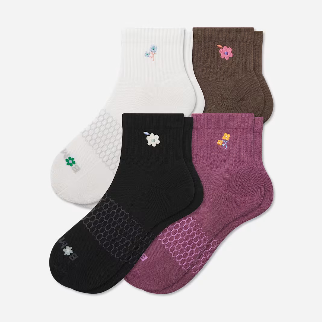 Women's Garden Party Quarter Sock 4-Pack | Bombas