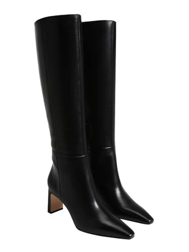 Coutgo Womens Knee High Boots Closed Pointed Toe Chunky Heel Tall Boots Side Zipper Fall Dress Bo... | Amazon (US)