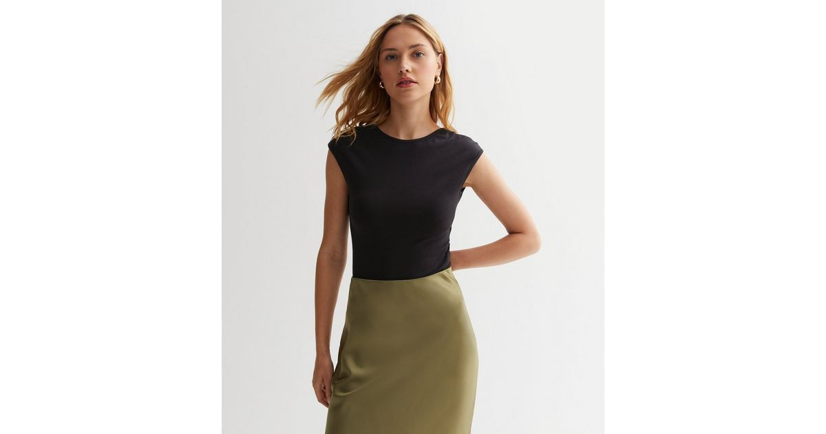 Black Cotton Blend Backless Bodysuit
						
						Add to Saved Items
						Remove from Saved Item... | New Look (UK)