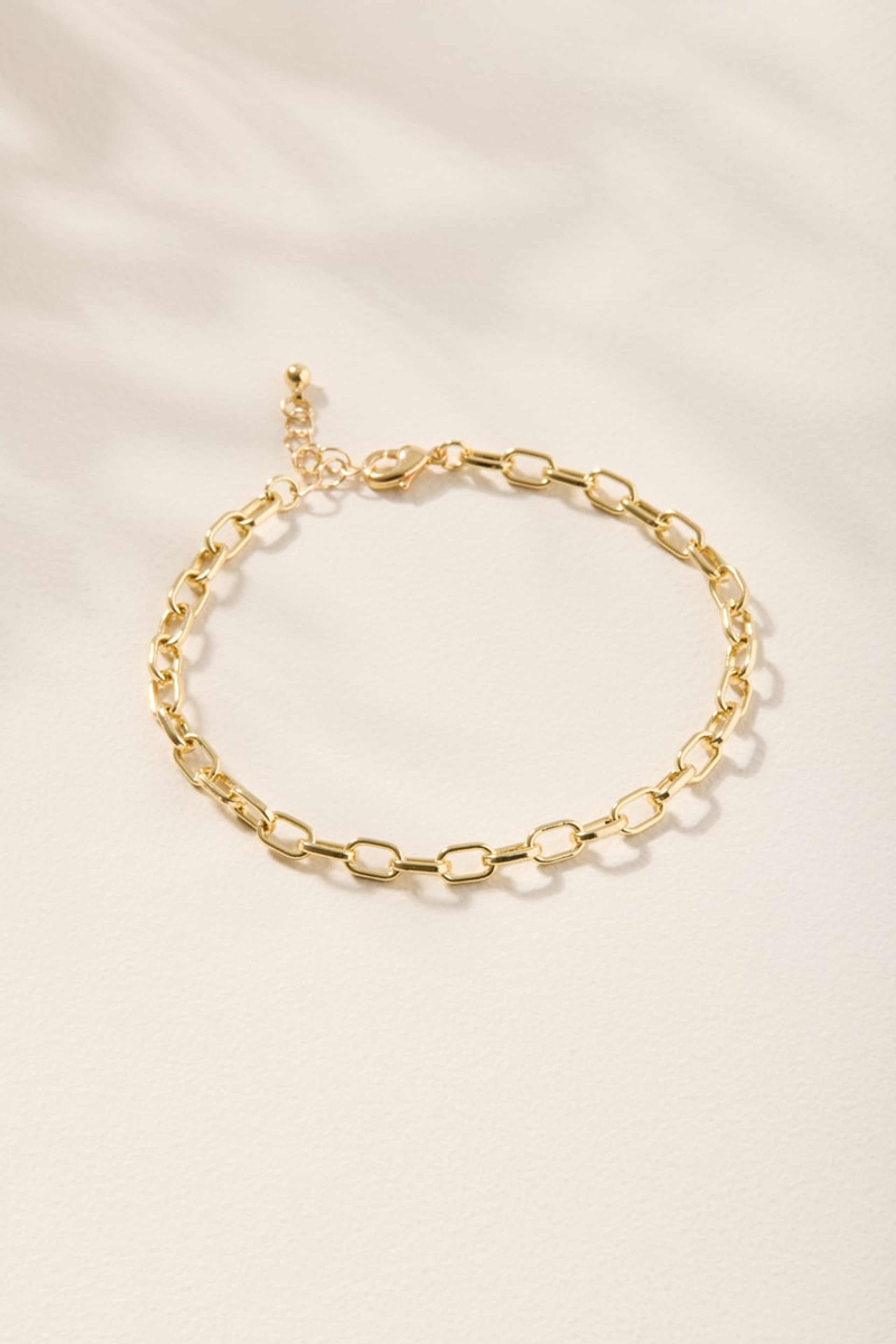 Paperclip Chain Charm Bracelet Base Gold | Francesca's