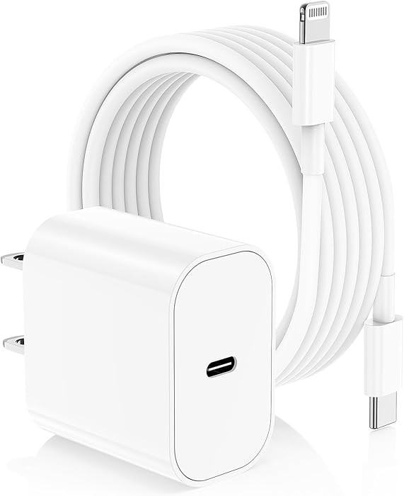 iPhone Fast Charger,Type C Wall Charger Block Plug and 10ft USB C to Lightning Charging Cable Cor... | Amazon (US)