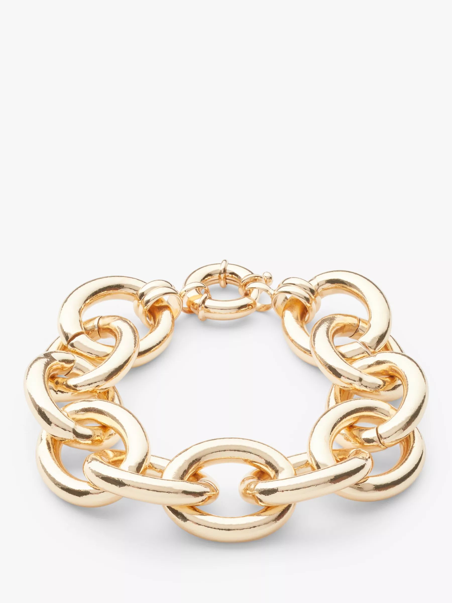 John Lewis & Partners Chunky Circle Chain Bracelet, Gold | John Lewis (UK)