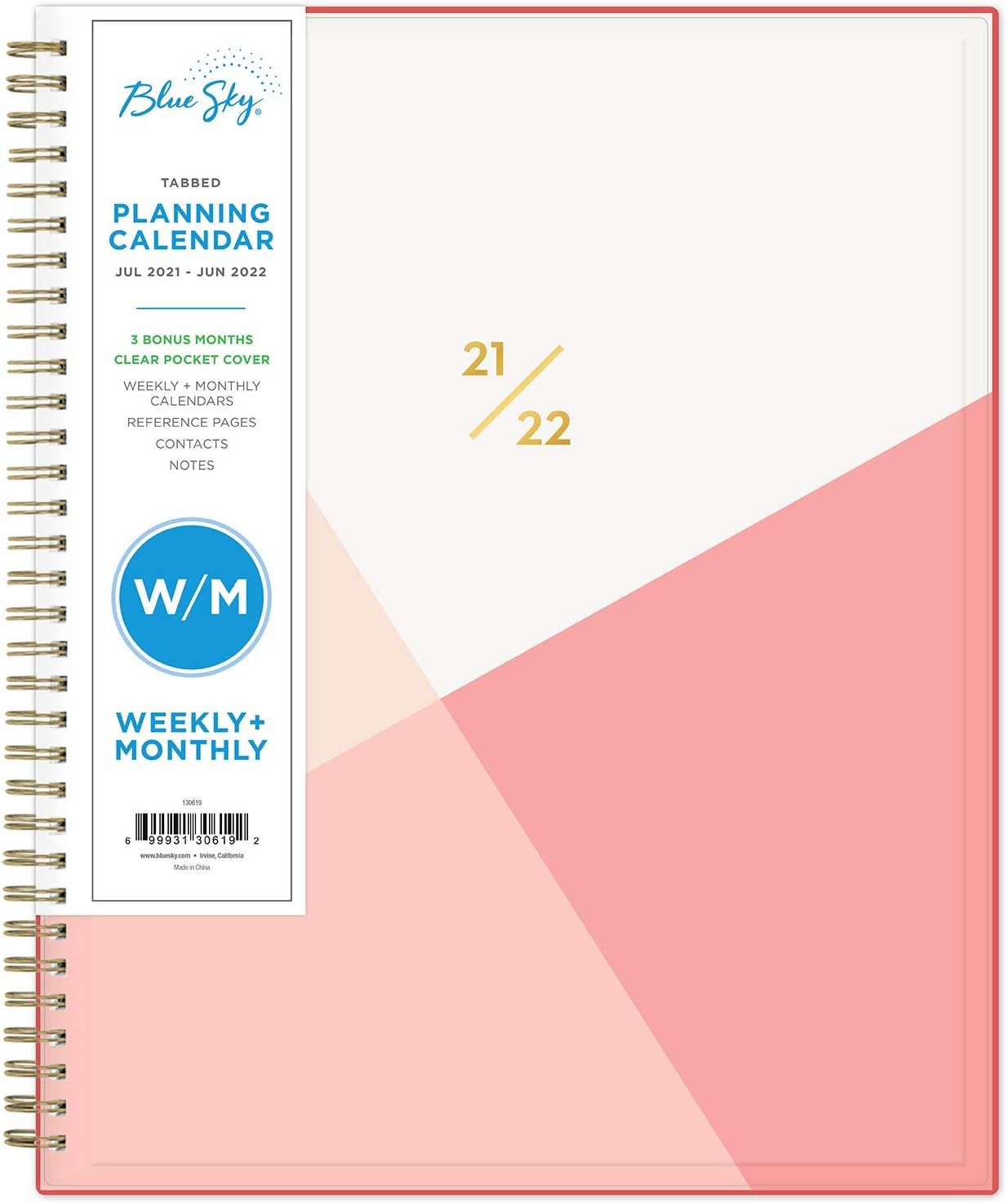 Blue Sky 2021-2022 Academic Year Weekly & Monthly Planner, 8.5" x 11", Flexible Cover, Wirebound,... | Amazon (US)