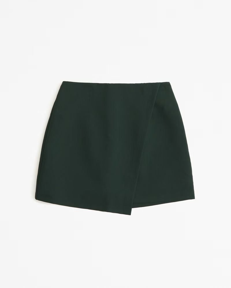 Menswear Wrap-Front Mini Skort | Abercrombie & Fitch (US)