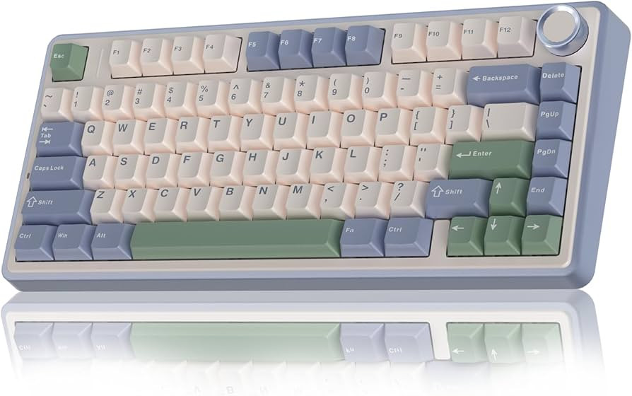 AULA F75 75% Wireless Mechanical Keyboard, Hot Swappable Creamy Keyboard, Pre-lubed Reaper Switch... | Amazon (US)