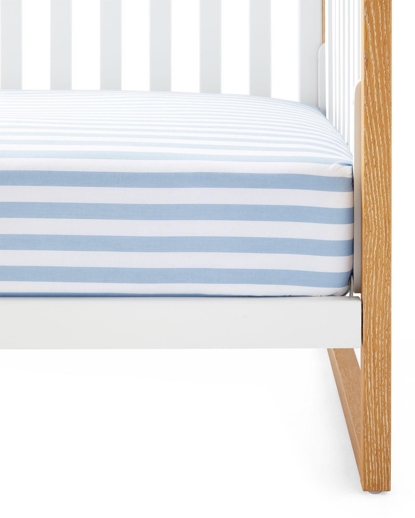 Beach Club Stripe Crib Sheet | Serena and Lily