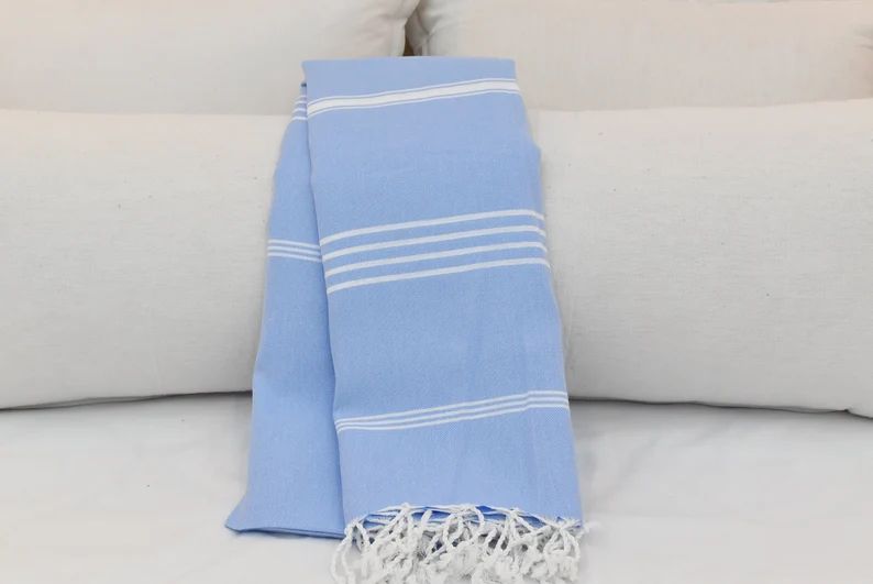 CurtainTurkish BlanketBaby Blue Throw Blanket Beach | Etsy | Etsy (CAD)