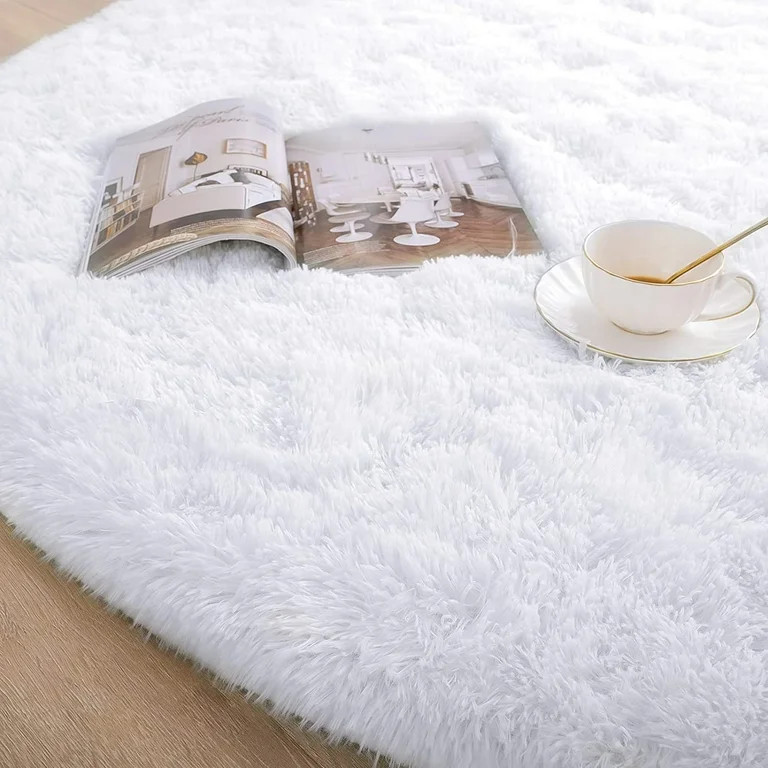 LOCHAS Round Fluffy Area Rugs Soft Rug for Living Room Bedroom Kids Nursery Home Decor Shaggy Car... | Walmart (US)