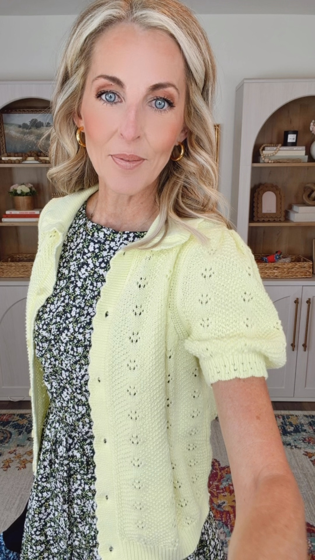 Steal my Sunday Style … This Free Assembly mini dress is on sale today for less than $25 and it’s the perfect balance of sophisticated with a playful vibe. Sleeveless, flattering fit with a self-tie belt and yes… it has pockets. 

Wearing a size XS. I added this soft cardigan for an easy layered look, then switched it up with the same cardi paired with Time & Tru shorts for just $18 (wearing size 0). Three ways to style pieces you’ll wear all spring.

Comment SUNDAY and I’ll send you all the links.
