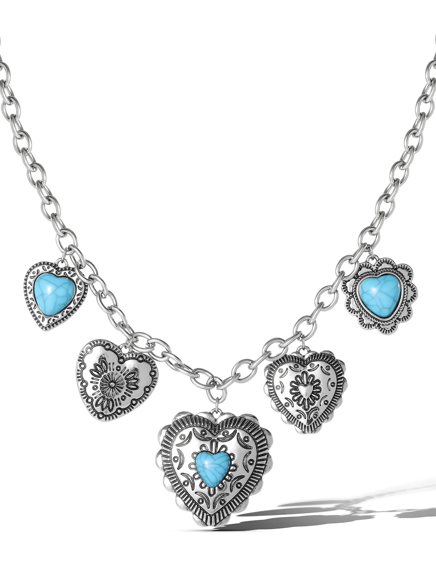 Jessica Simpson Women's Faux Turquoise Heart Necklacee | Walmart (US)