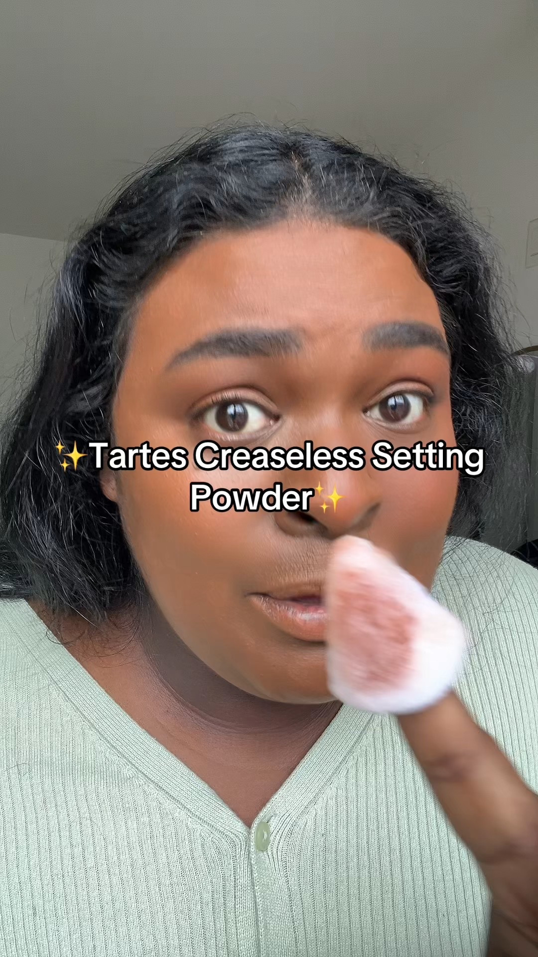 Obsessed with the baby brush that comes with tart’s creases setting powder
