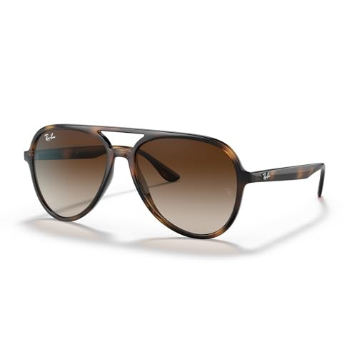 Ray-Ban Unisex RB4376 Aviator Sunglasses, Havana/Brown Gradient, 57 mm | Amazon (US)