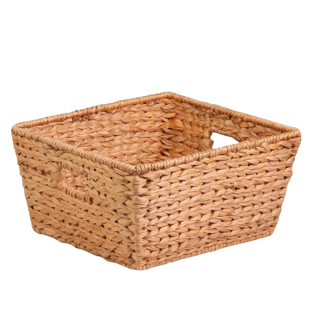 Honey-Can-Do Honey Can Do Large Square Water Hyacinth Basket Brown (STO-02885) | Target