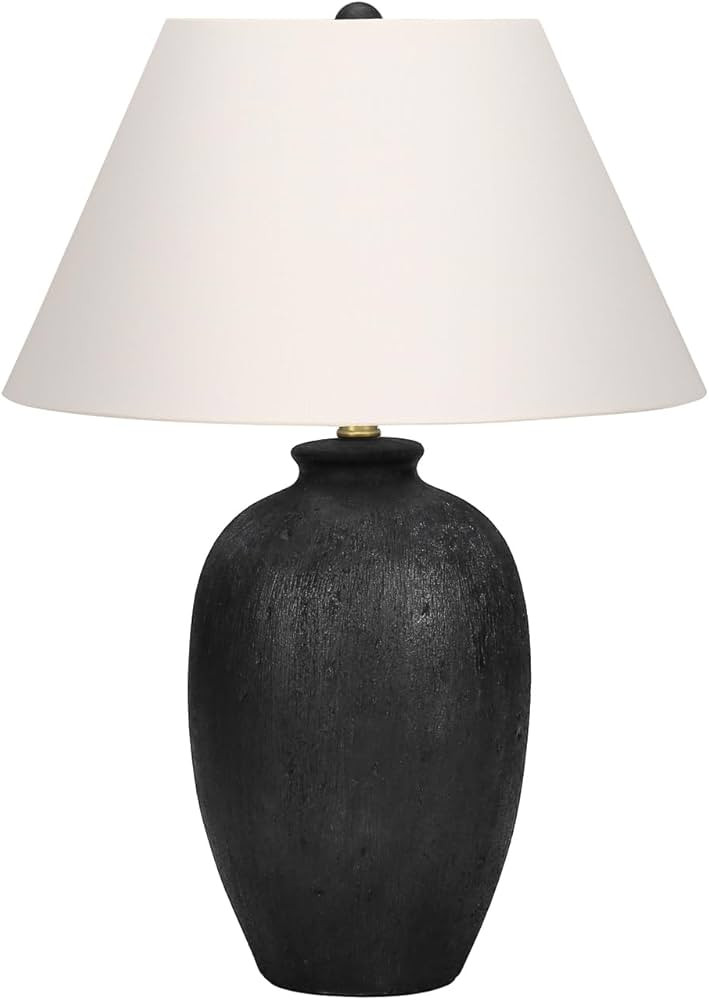 Monarch Specialties I 9721 LightingTable Lamp, Black Ceramic, Ivory/Cream Shade, Modern | Amazon (US)
