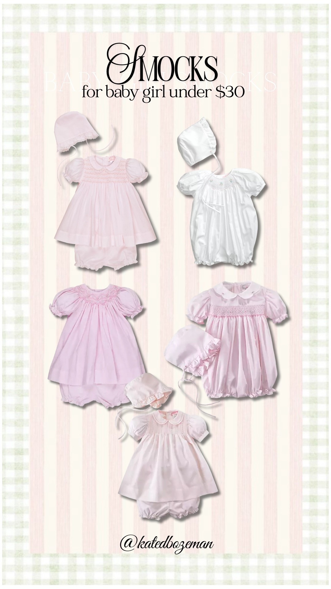 Sweet baby girl smocks that are under $30!! 

#LTKBump #LTKKids #LTKBaby