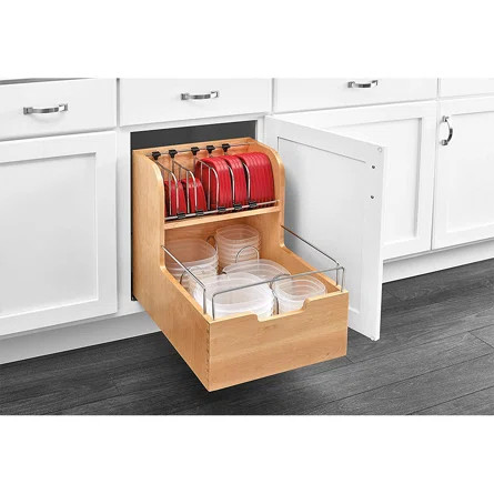 Rev-A-Shelf Food Storage Container Organizer Soft Close, Natural | Wayfair | Wayfair North America