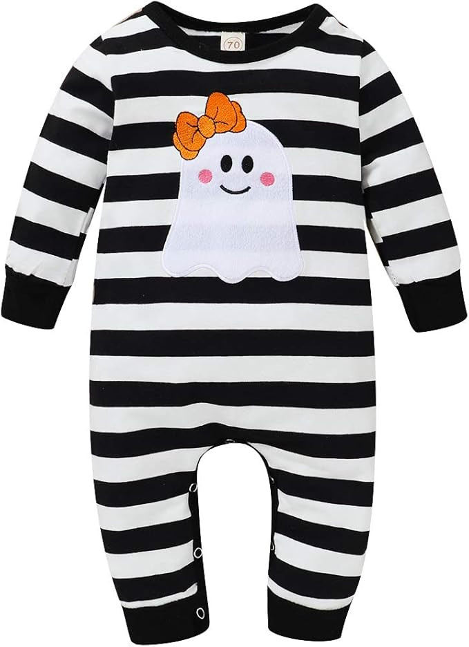 YOUNGER TREE Infant Baby Girls Boys Fall Outfit Pumpkin One Piece Romper Halloween Smocked Bodysu... | Amazon (US)