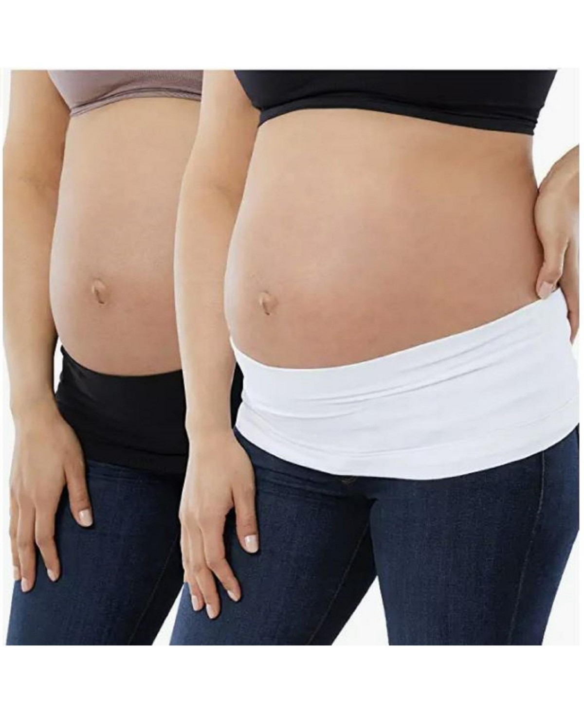 Women's Maternity Bella band Bundle - Black/white | Macy's
