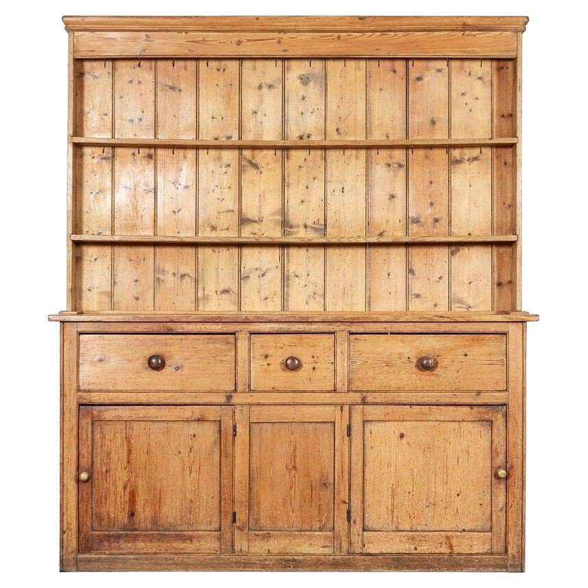 Large 19thC English Pine Dresser | 1stDibs