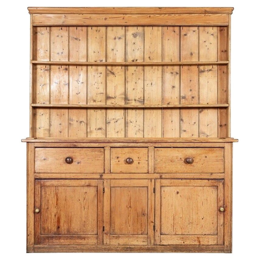 Large 19thC English Pine Dresser | 1stDibs